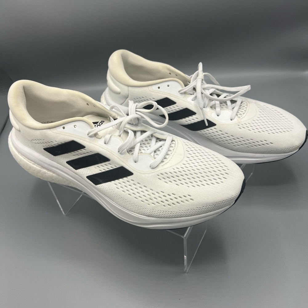 Adidas Shoes Mens Size 14 Supernova 2 White Black Mesh Low Top Running Sneaker - Picture 2 of 8